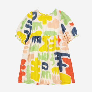BOBO CHOSES / Carnival all over puffed sleeve woven dress