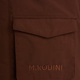 Padded Nylon Parka w. faux fur collar