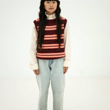 Knit Tank - mulberry flamingo ajour