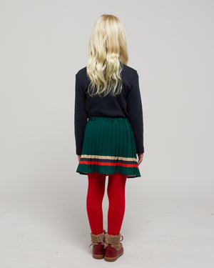 BOBO CHOSES / Stripes pleated woven skirt