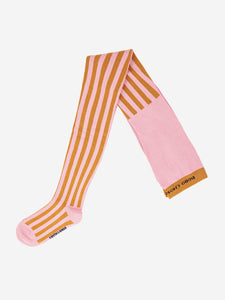BOBO CHOSES / Thin Stripes pink tights