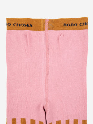 BOBO CHOSES / Thin Stripes pink tights