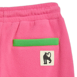 MINI RODINI / Fleece Panel Trousers - pink