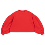 Crop Heart sweater - firecracker red