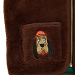 MINI RODINI / Bloodhound faux fur vest