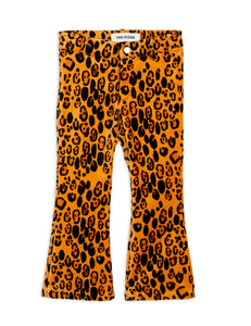 MINI RODINI / Leopard velvet flared trousers