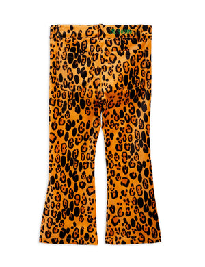 MINI RODINI / Leopard velvet flared trousers