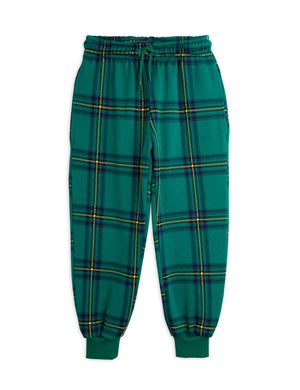 MINI RODINI / Check Sweatpants - green