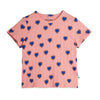 MINI RODINI / Outlined Hearts aop T-shirt, BABY
