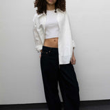 Jeans Low Waist Raw Blue
