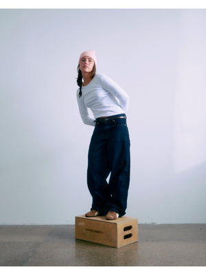 GRUNT / Jeans Low Waist Raw Blue