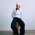 GRUNT / Jeans Low Waist Raw Blue