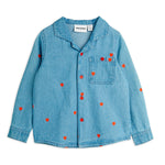 MNI RODINI / Mini hearts woven shirt