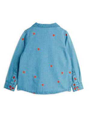 MNI RODINI / Mini hearts woven shirt