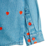 MNI RODINI / Mini hearts woven shirt
