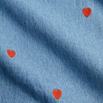 MNI RODINI / Mini hearts woven shirt