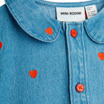 MINI RODINI / Mini hearts woven dress