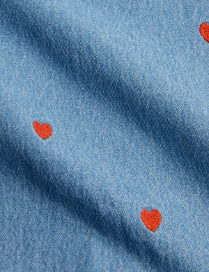 MINI RODINI / Mini hearts woven dress