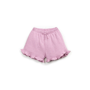 PLAY UP / Fleece Shorts with frill