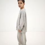 Loose ease pants - light mixed grey