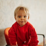 Oversized one suit - firecracker red