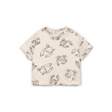 Printed flame jersey shirt