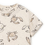 Printed flame jersey shirt