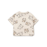 Printed flame jersey shirt
