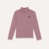 Burgundy Stripe Turtleneck