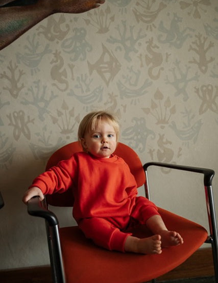 Oversized one suit - firecracker red