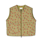 Padded Waistcoat - grid flower