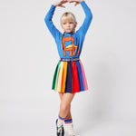 BOBO CHOSES / Bobo Color block pleated skirt