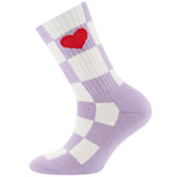 Socks heart checkered