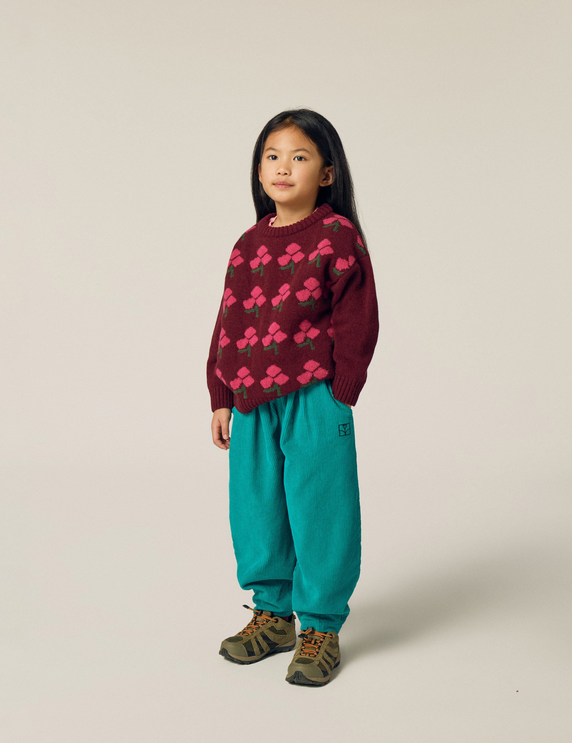 Flowers Burgundy Jumper