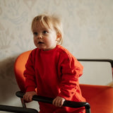Oversized one suit - firecracker red