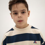 Boxy Sweater - eclipe blue stripe