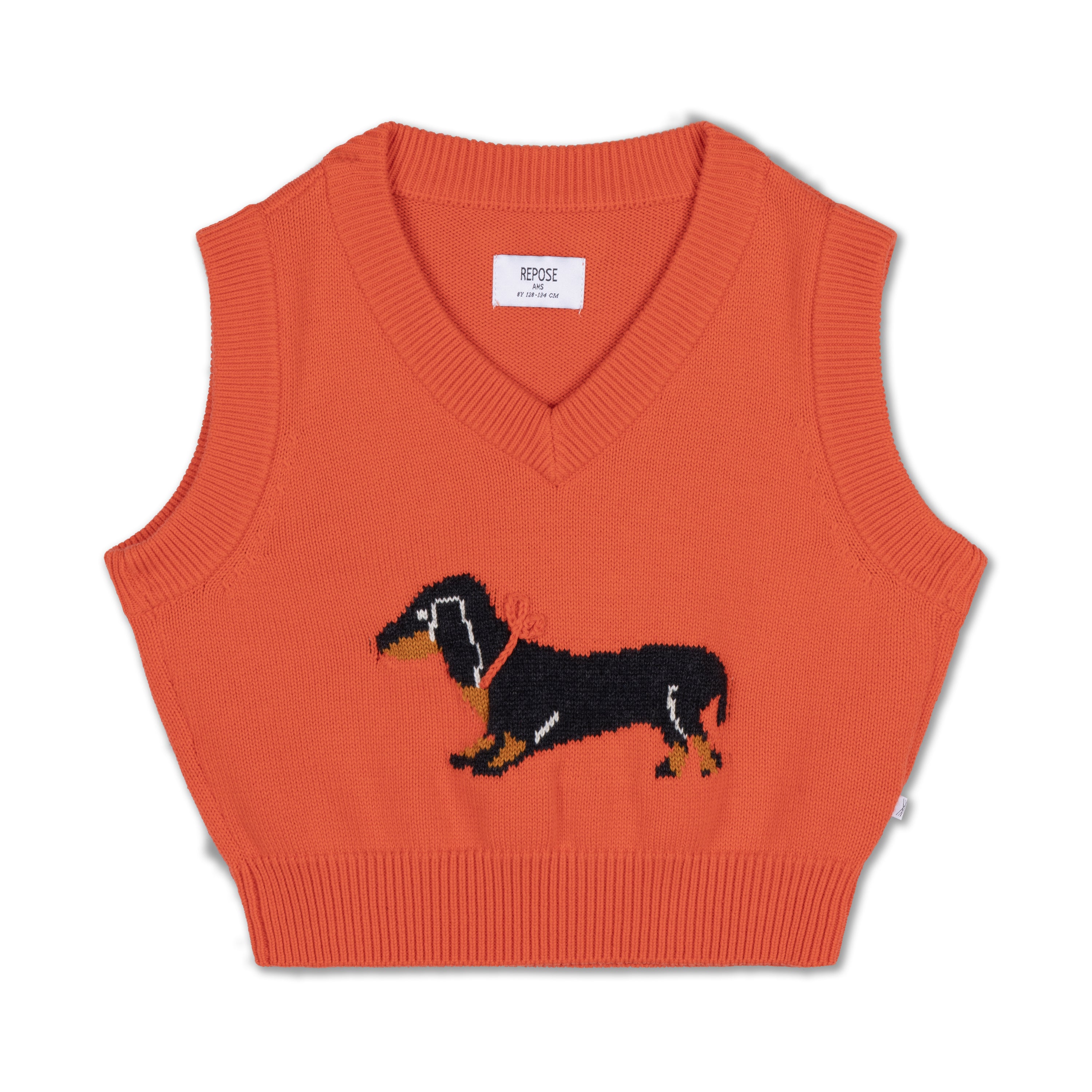 REPOSE / knit v neck spencer