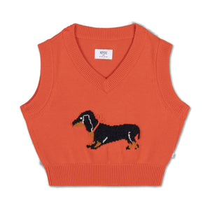 REPOSE / knit v neck spencer