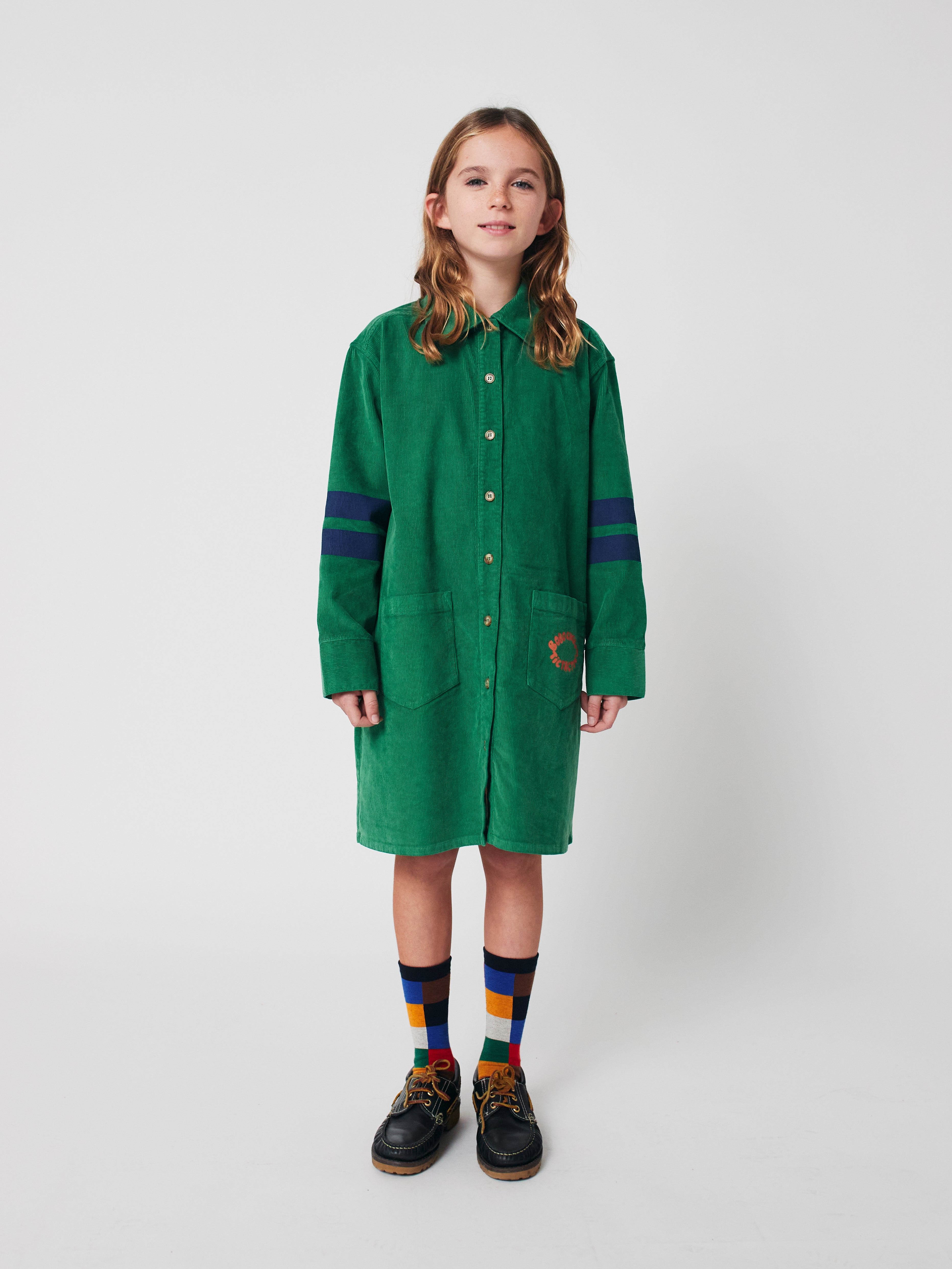 BOBO CHOSES / Tic Tac Toe corduroy shirt dress
