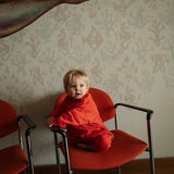 Oversized one suit - firecracker red