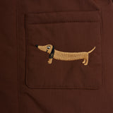 Padded Nylon Parka w. faux fur collar