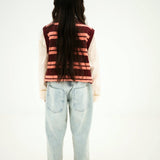 Knit Tank - mulberry flamingo ajour