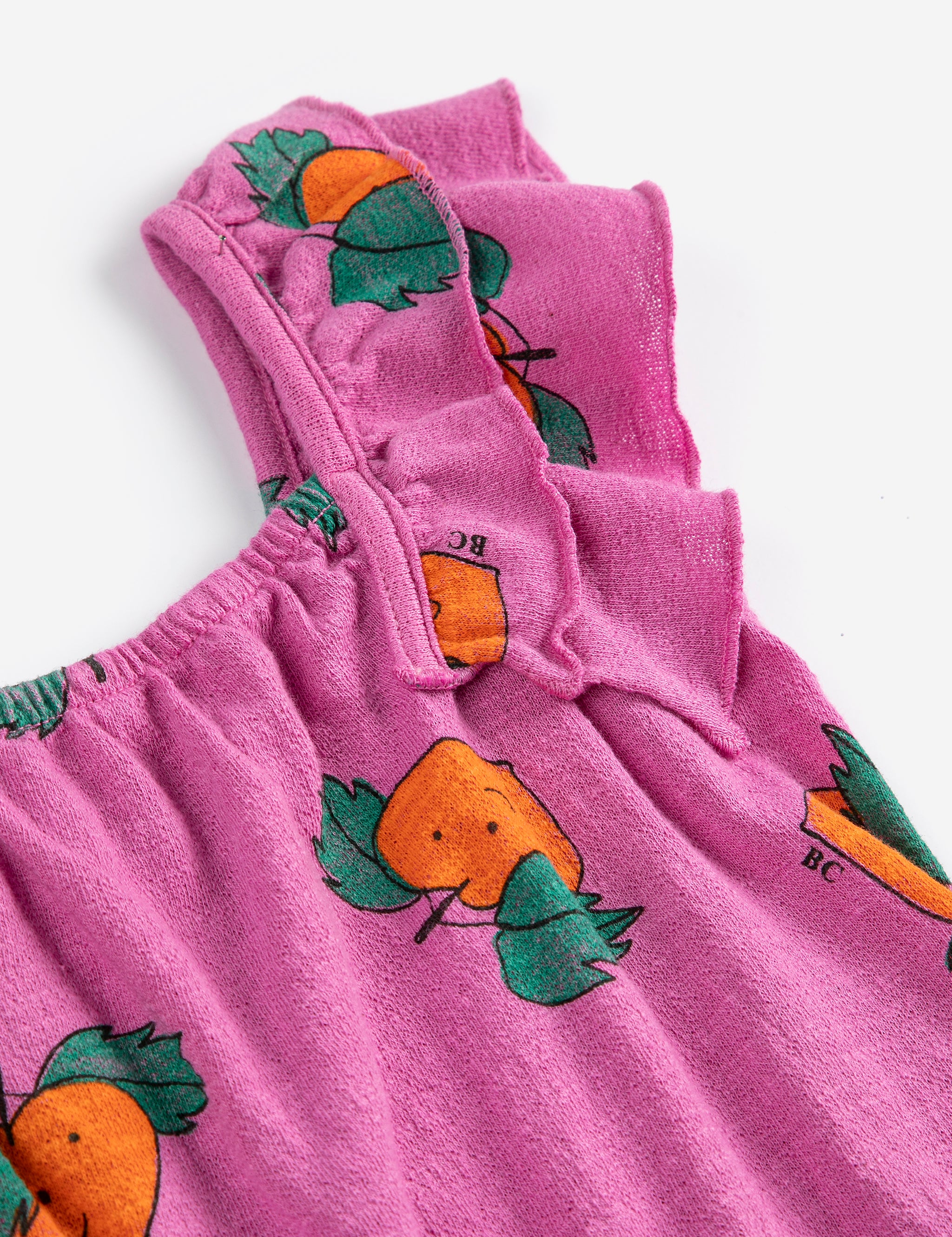 Tangerine ao ruffled dress