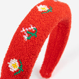 Pixel Daisies badstof haarband