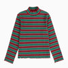 BOBO CHOSES / Multicolor Stripes turtle neck T-shirt
