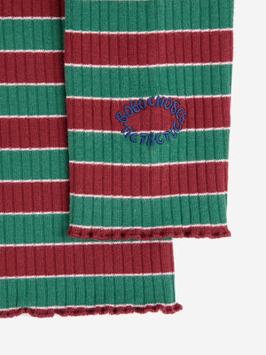 BOBO CHOSES / Multicolor Stripes turtle neck T-shirt