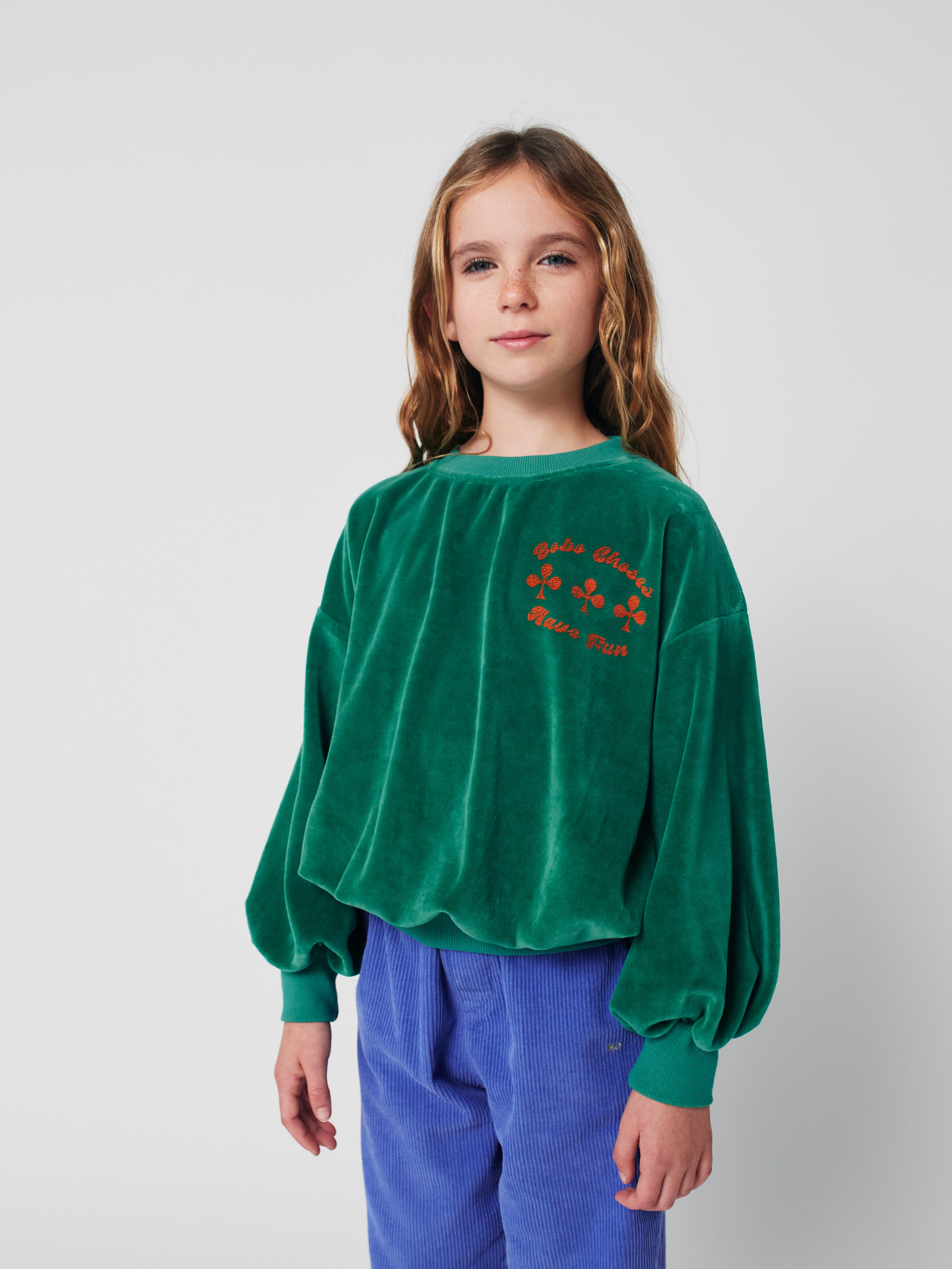 BOBO CHOSES / Have Fun velvet sweatshirt
