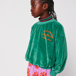 BOBO CHOSES / Have Fun velvet sweatshirt