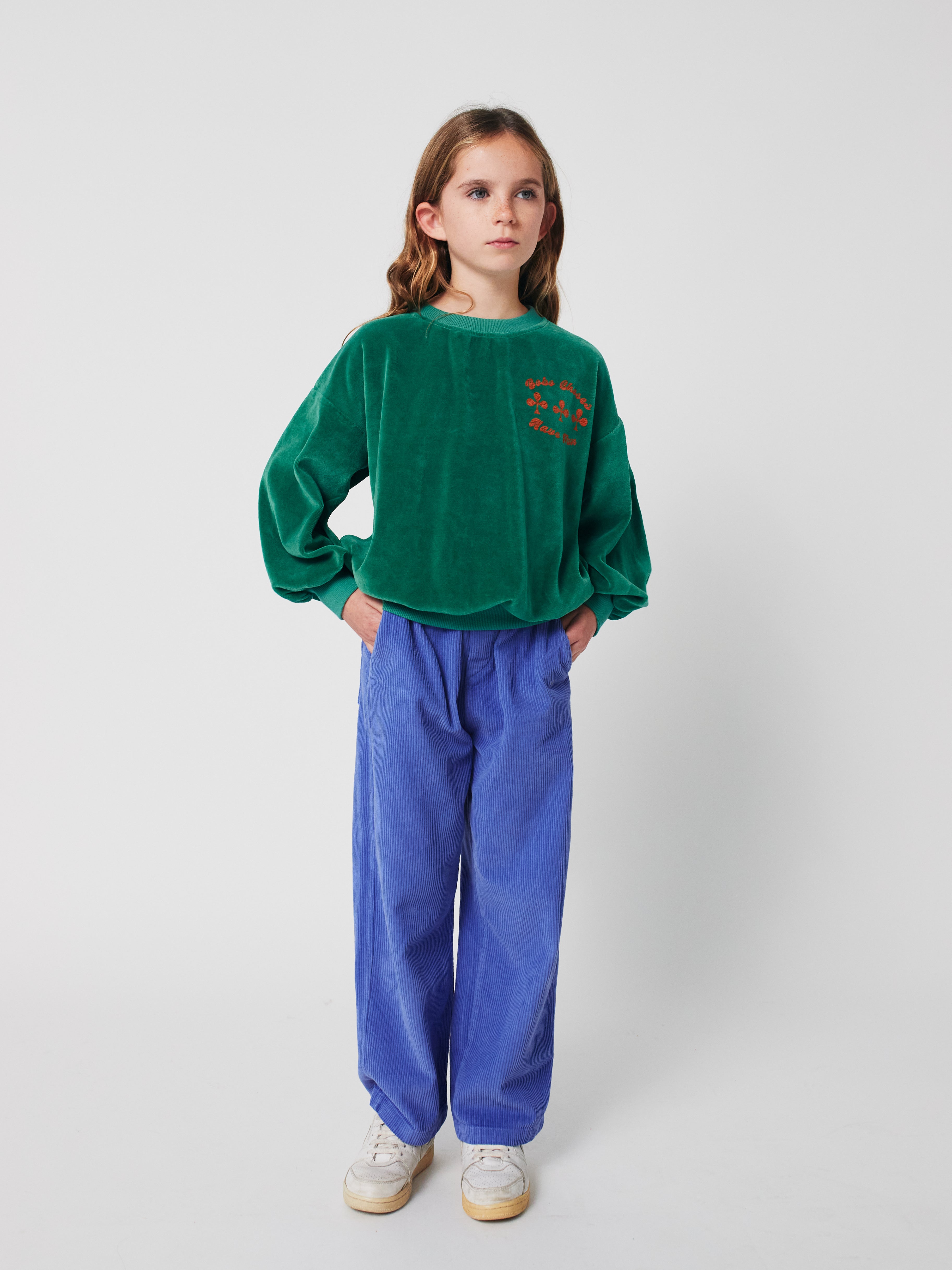 BOBO CHOSES / Have Fun velvet sweatshirt