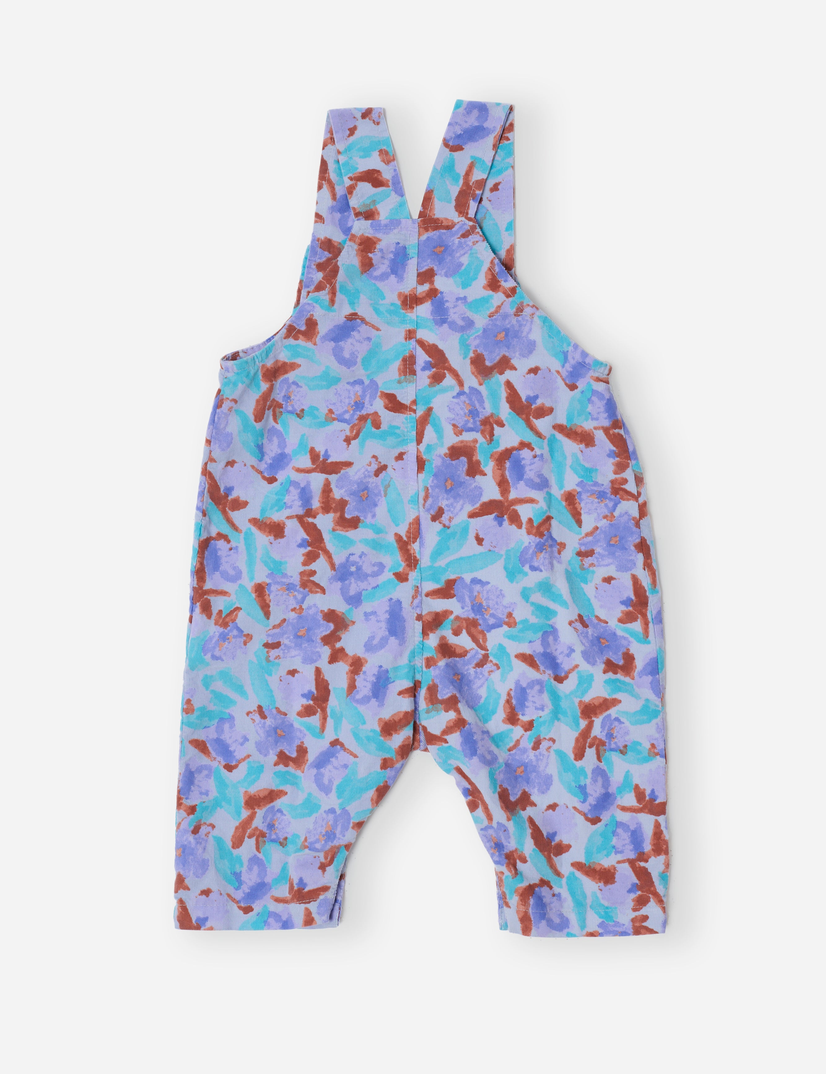 Watercolor all over corduroy overall